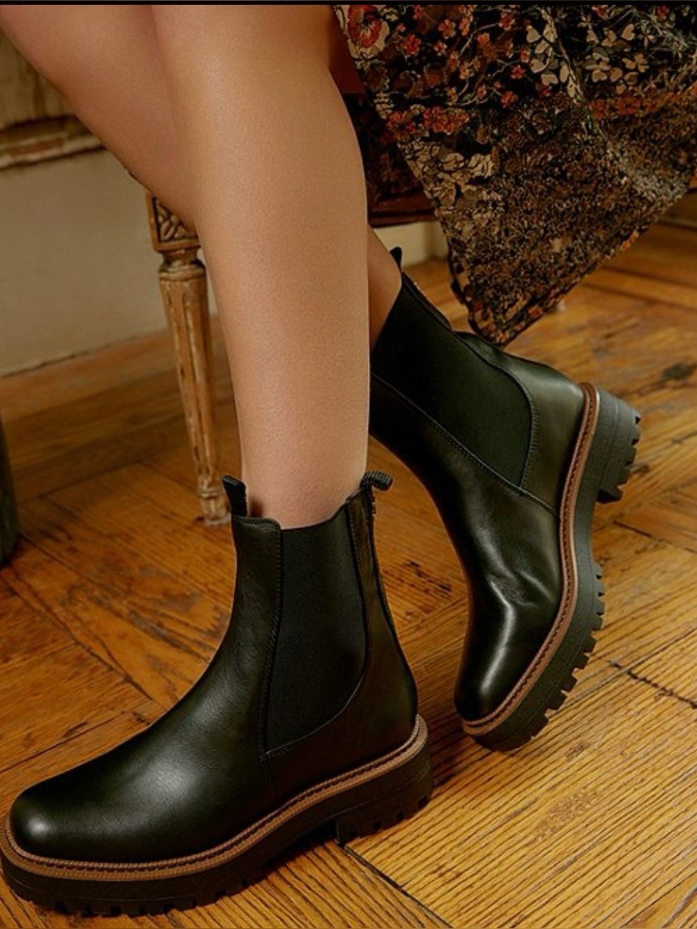 Sam Edelman Laguna Waterproof Black Leather Chelsea Boots Festival Size 6
